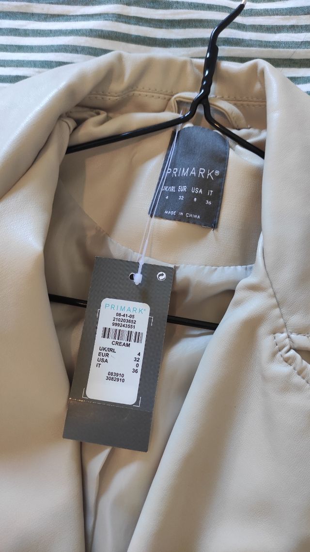 Chaqueta Biker Beige Talla 32