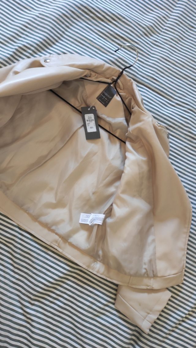 Chaqueta Biker Beige Talla 32