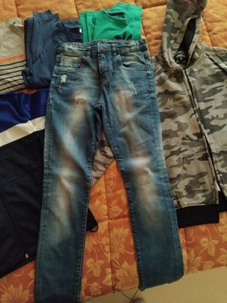 Lotto tuta blu e bianca 9/10 anni