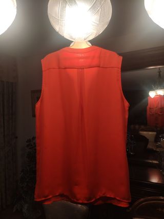 Blusa Mango sin mangas roja