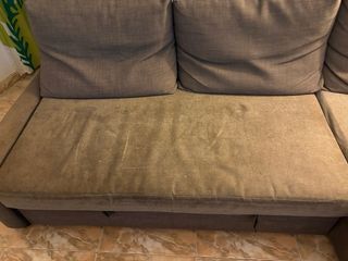Divano letto in tessuto grigio Ikea