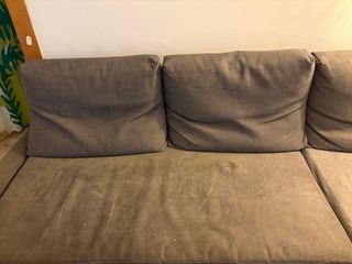 Divano letto in tessuto grigio Ikea