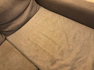 Divano letto in tessuto grigio Ikea
