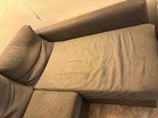 Divano letto in tessuto grigio Ikea