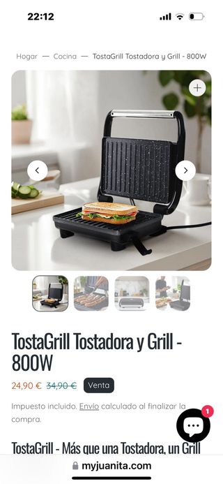 Juanita Tostagrill Tostadora y Grill