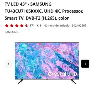 TV Samsung LED 43 4K UHD Smart TV,en su caja Nueva