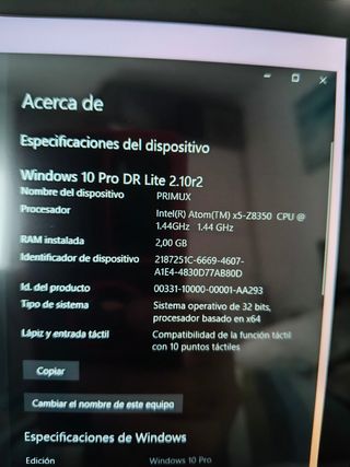Primux Portátil Tablet 2 en 1 Negro -no negociable