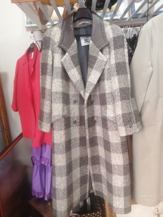 Abrigo Burberrys Cuadros Marrón y Gris