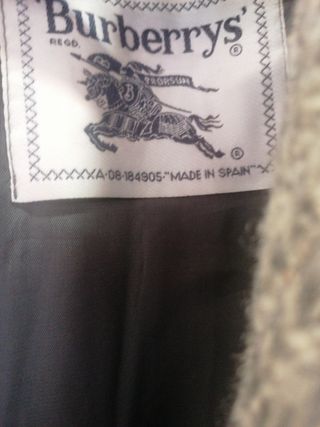 Abrigo Burberrys Cuadros Marrón y Gris