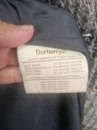 Abrigo Burberrys Cuadros Marrón y Gris