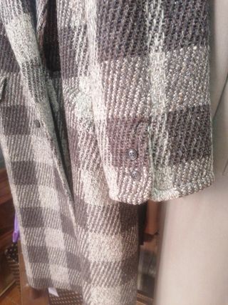 Abrigo Burberrys Cuadros Marrón y Gris