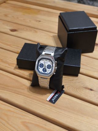 Reloj Curren Hombre Cronógrafo Plata y Azul