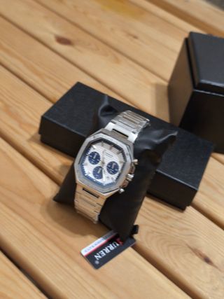 Reloj Curren Hombre Cronógrafo Plata y Azul