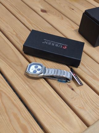 Reloj Curren Hombre Cronógrafo Plata y Azul
