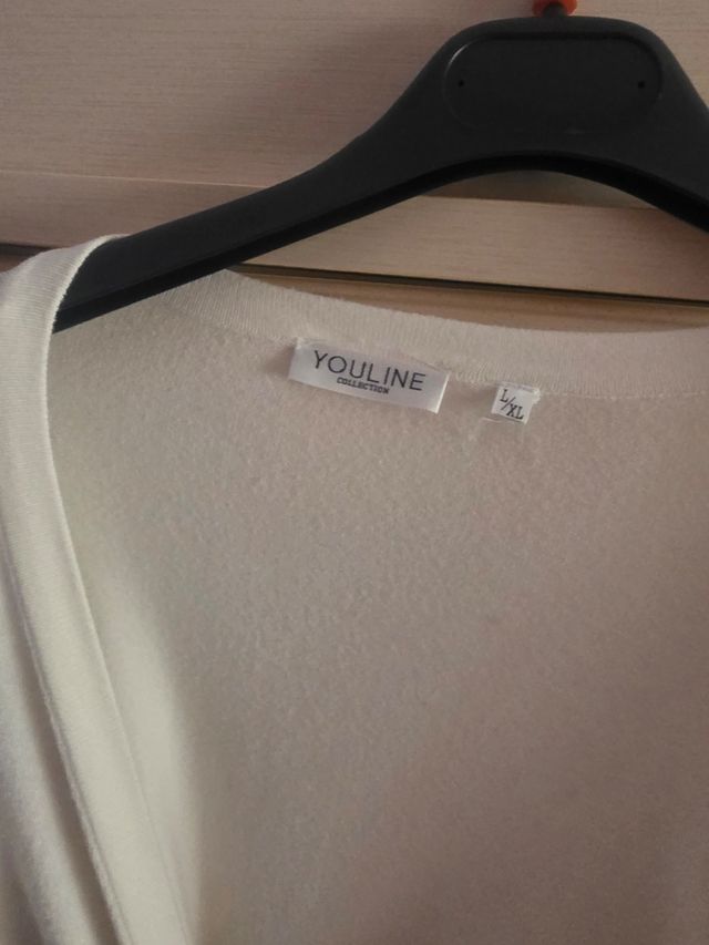 Maglioncino bianco YOULINE L con perline