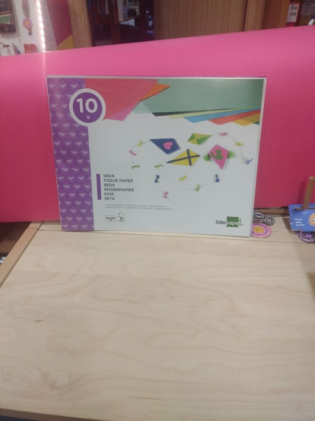 10 hojas papel de seda colores surtidos