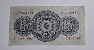 5 Pesetas 1947 Serie B736