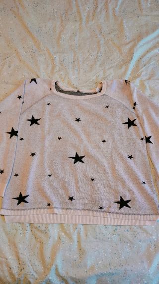 Jersey de estrellas beige y negro