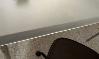 Mesa escritorio cristal y metal