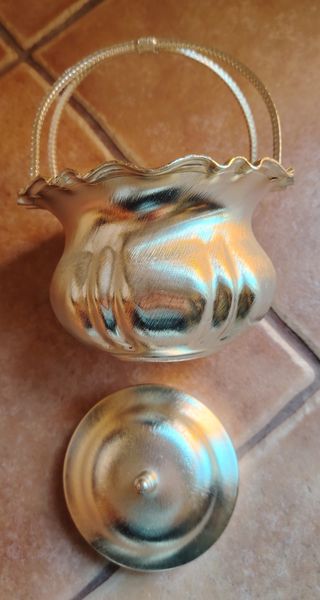 Porta cioccolatini in metallo argentato