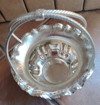 Porta cioccolatini in metallo argentato