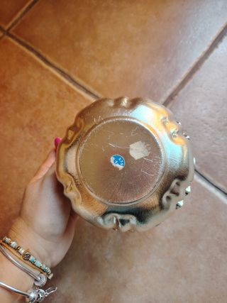 Porta cioccolatini in metallo argentato