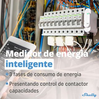 Shelly 3EM, contador de electricidad trifásico