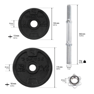 Kit mancuernas 20 kg musculación Corength