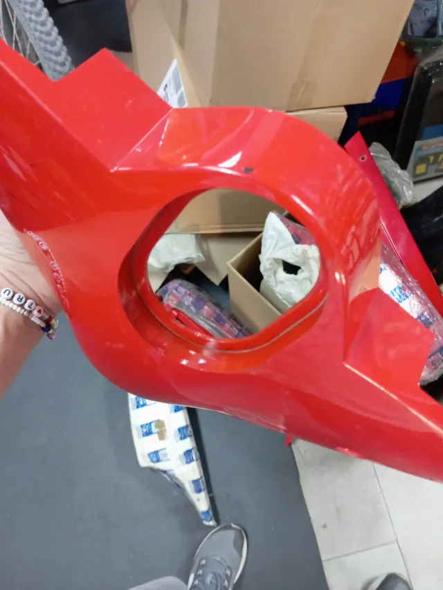 Tapa manillar roja moto