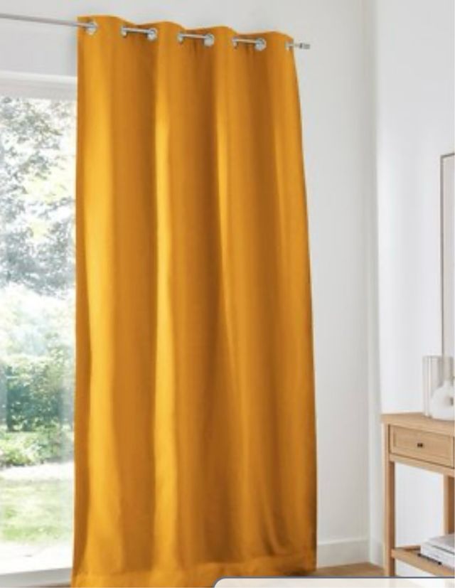 Cortinas Algodón Ocre La Redoute