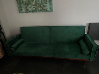 Sofá abatible verde 