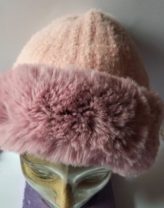 Gorro pelo Sintético rosa palo