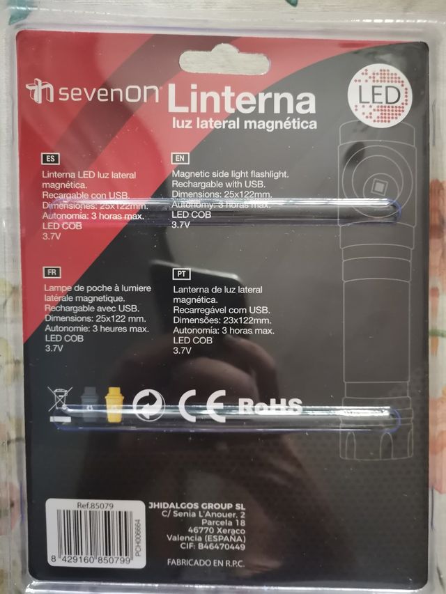 Linterna LED Sevenon Lateral Magnética