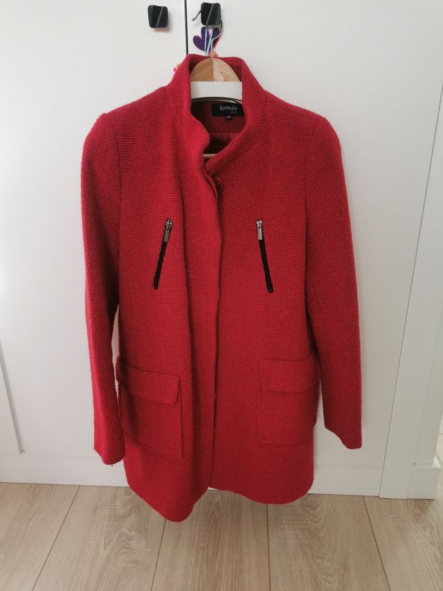 Abrigo Lana Formula Joven Chica Abrigo/Chaqueta Rojo Mujer Formula