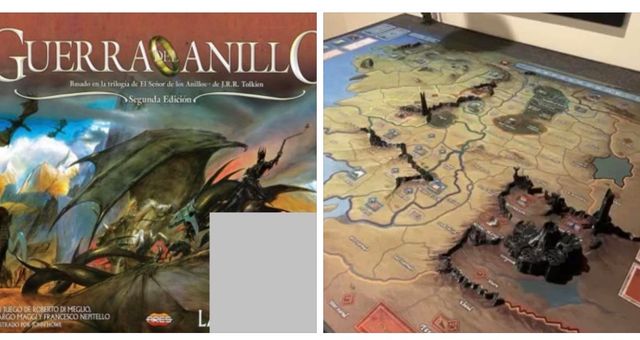 Guerra del anillo escenografía y soporte cartas