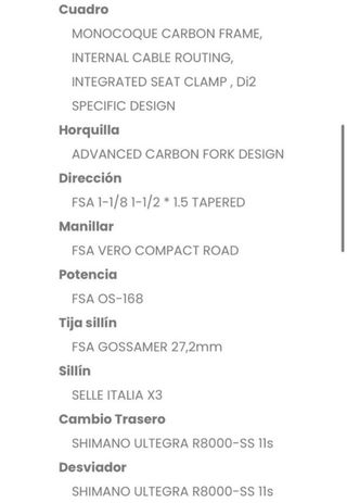 Bicicleta Carretera Megamo Core Carbono