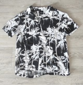 Camisa Lefties Manga Corta Estampado Palmeras T-L