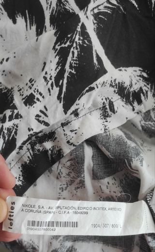 Camisa Lefties Manga Corta Estampado Palmeras T-L