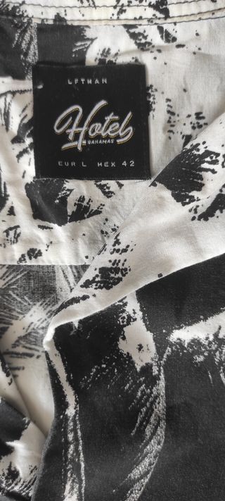 Camisa Lefties Manga Corta Estampado Palmeras T-L
