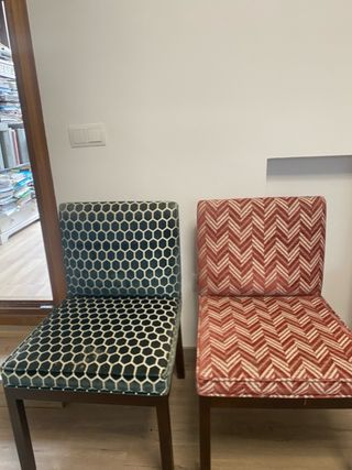 Juego de 2 sillas tapizadas salón