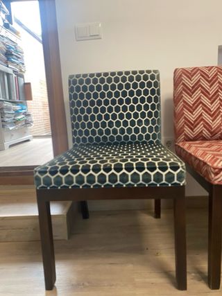 Juego de 2 sillas tapizadas salón