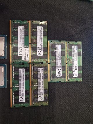 Lote 2x Intel Core i5-7600T + 6x 16GB SODIMM DDR4 