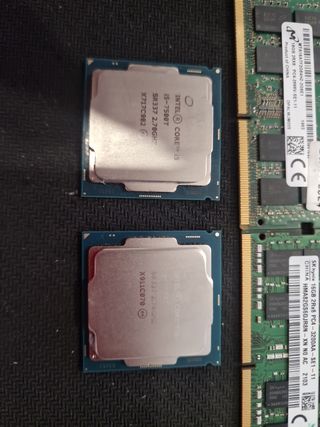 Lote 2x Intel Core i5-7600T + 6x 16GB SODIMM DDR4 