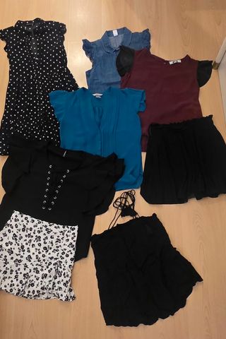 Lote Ropa Mujer: Vestido, Faldas y Blusas