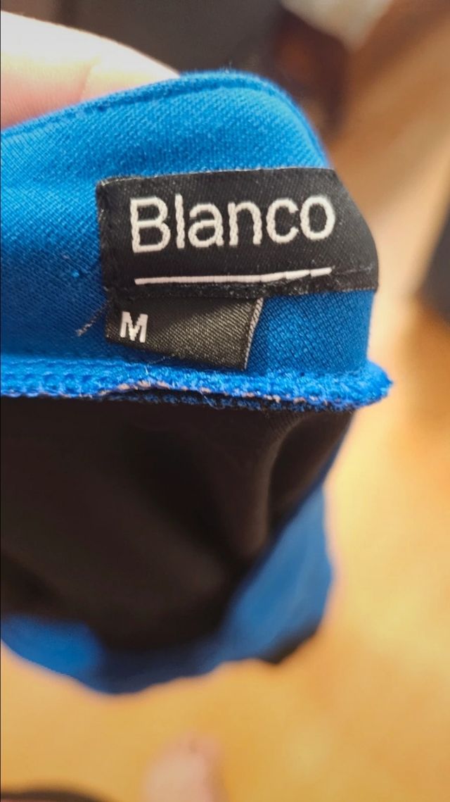 Vestido elegante negro y azul