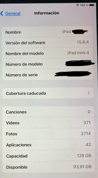 iPad mini 4 Argento