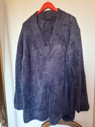 Jersey vestido Zara azul talla M