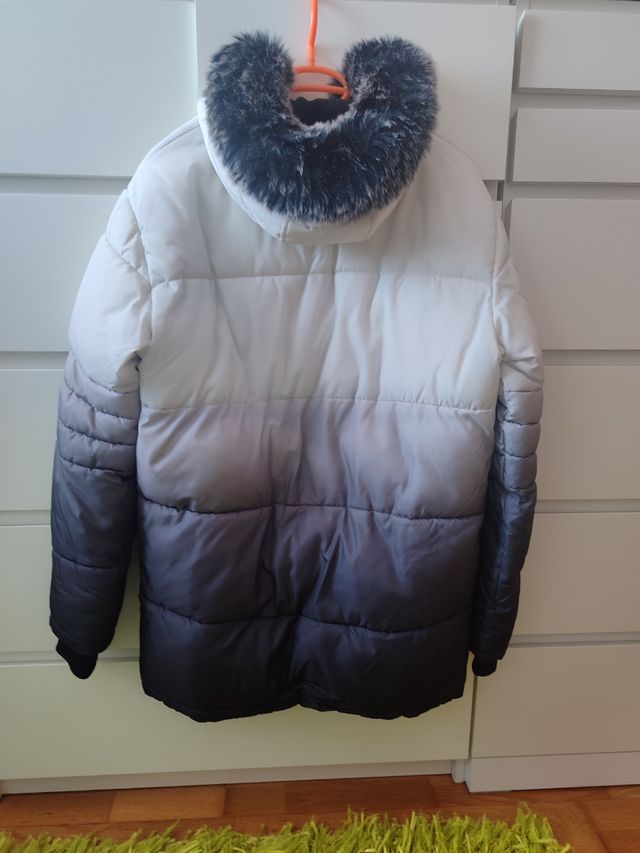 Plumífero Sonneti Degradado Blanco/Gris.T.13-15año