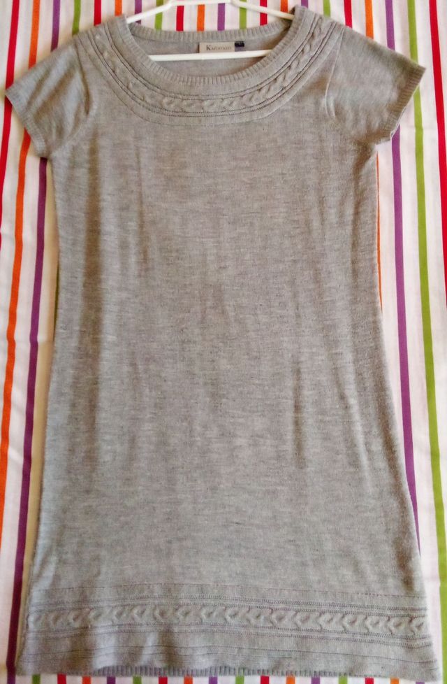 Vestido gris punto Kwomom