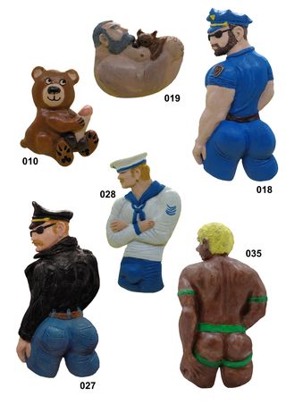Escultura original Hombre gay imán nevera arte